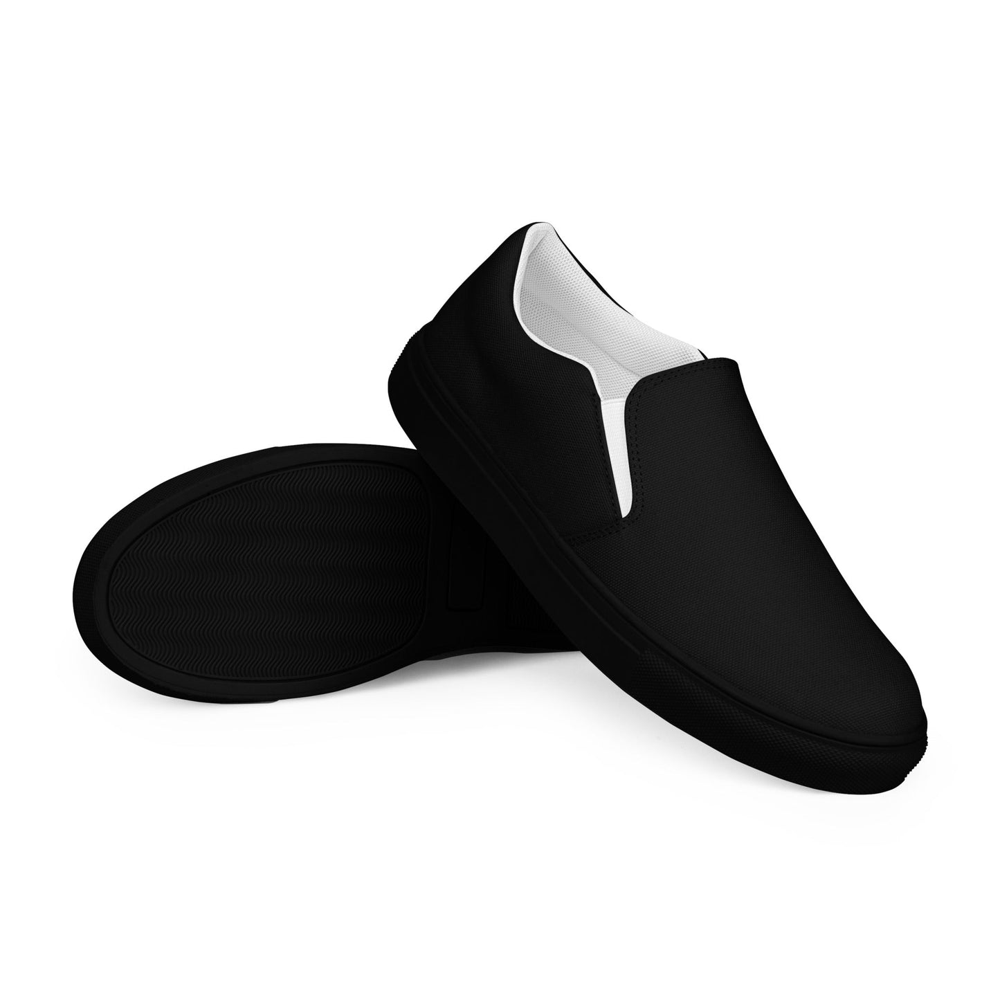 iSAW Womens Black Slip-On Canvas Shoes