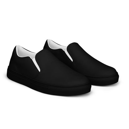 iSAW Womens Black Slip-On Canvas Shoes