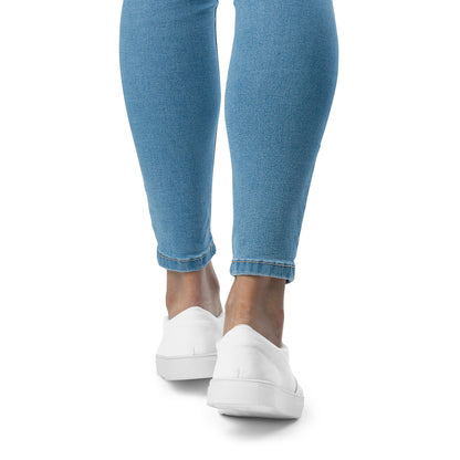 iSAW Womens White Slip-On Canvas Shoes
