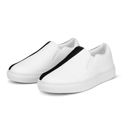 Half Black Half White - Womens Slip-On Canvas Shoes
