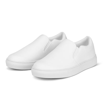 iSAW Womens White Slip-On Canvas Shoes