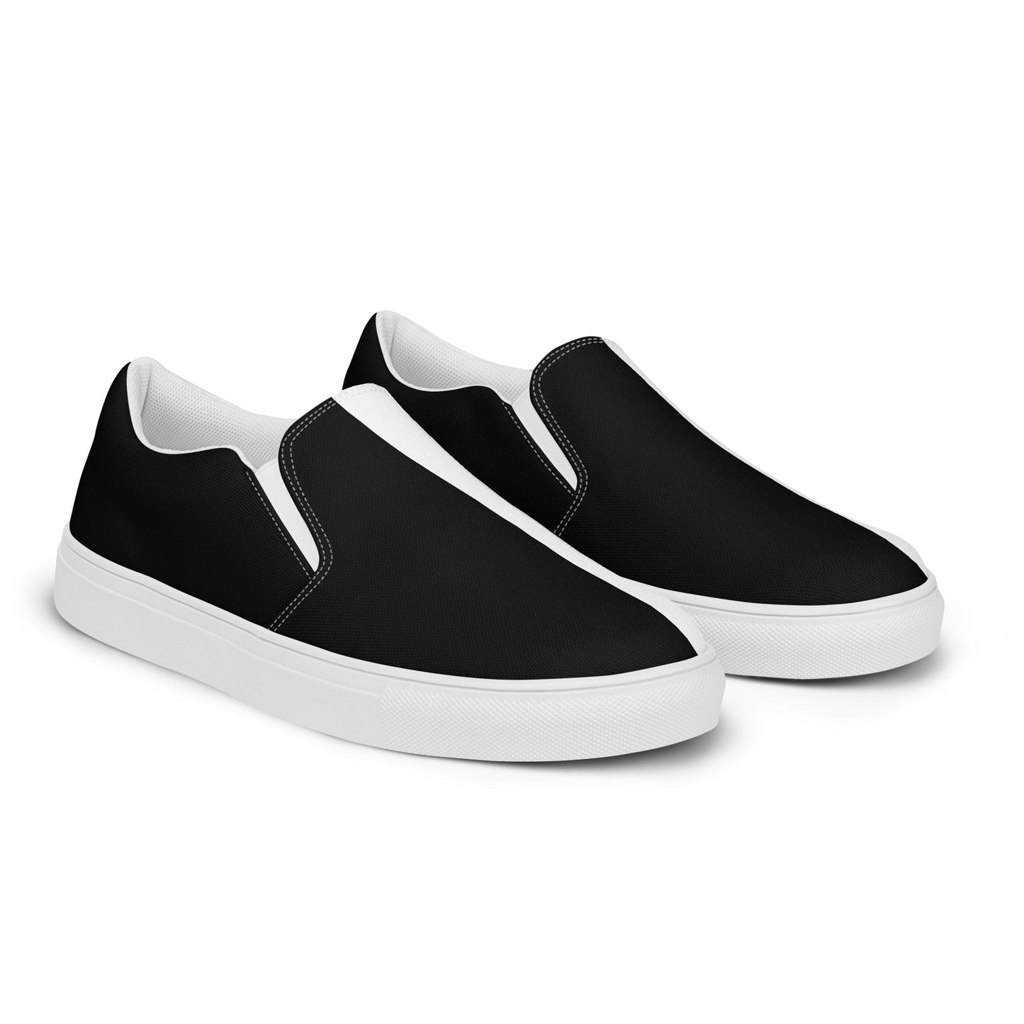 Half Black Half White - Womens Slip-On Canvas Shoes
