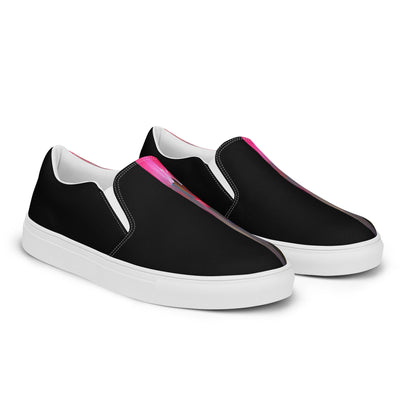 Half Black Half Báijiǔ - Womens Slip-On Canvas Shoes