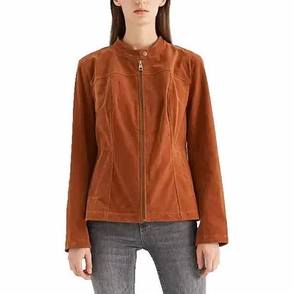 Women’s Suede Biker Jacket