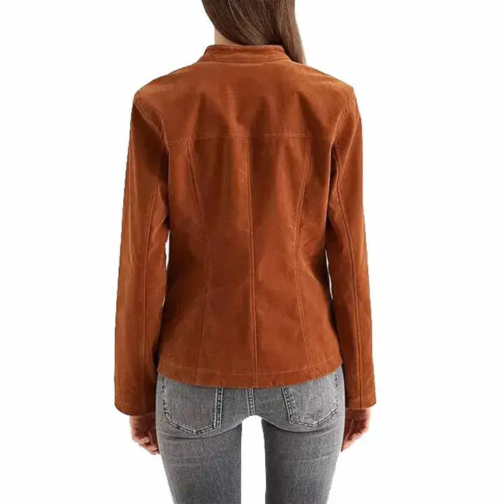 Women’s Suede Biker Jacket