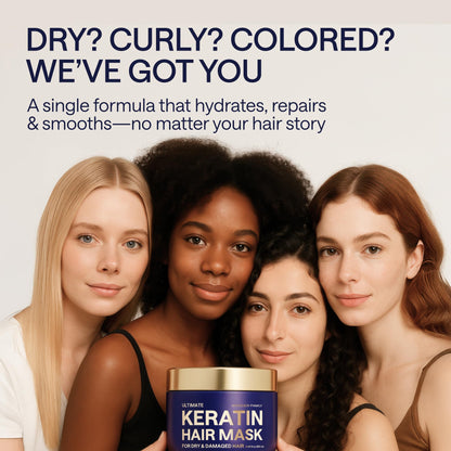 WONDER FAMILY Keratin Hair Mask for Damaged Hair – Deep Conditioning, Growth & Repair at Home
