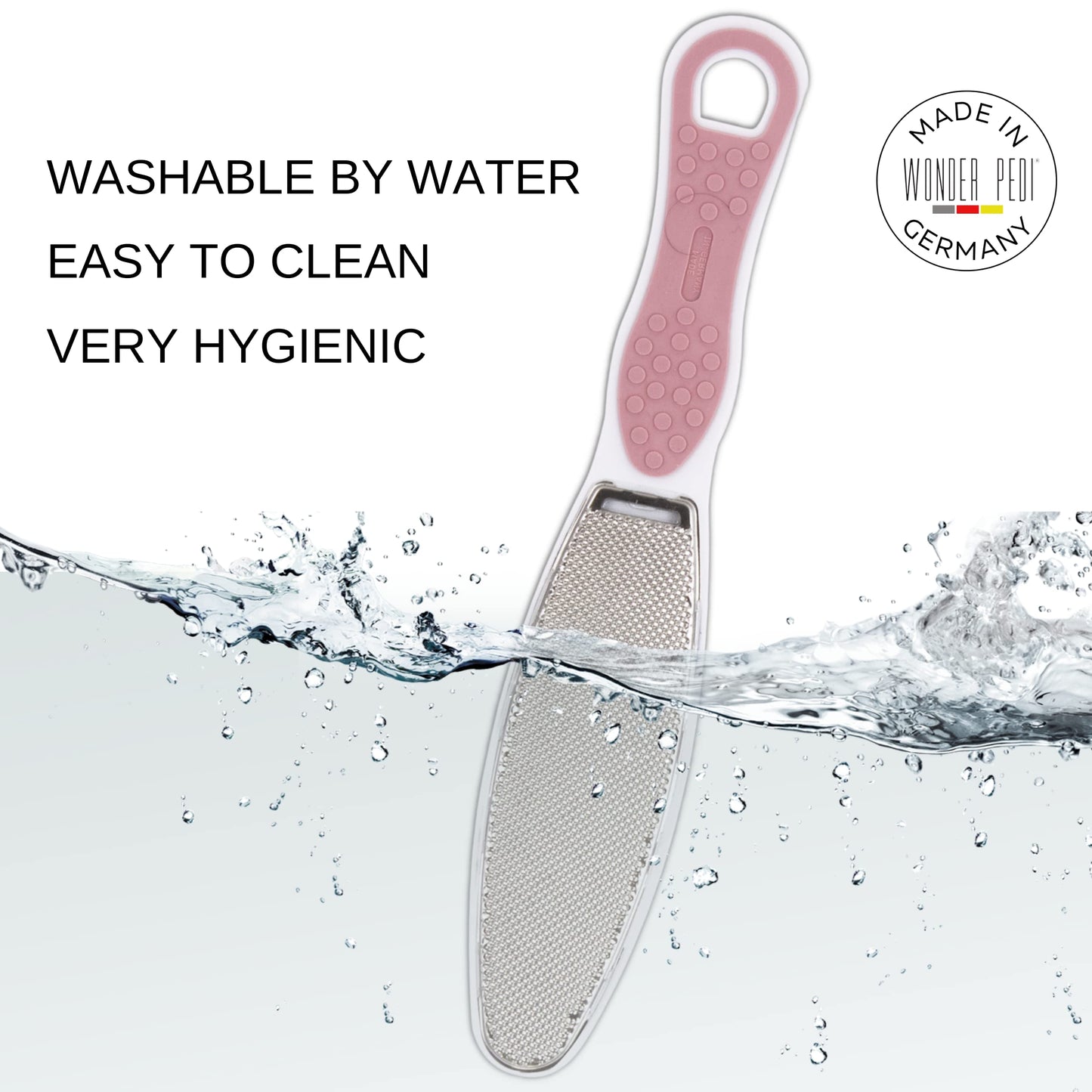 Wonder Pedi German-Made Double-Sided Foot File | Stainless Steel Pedicure Tool
