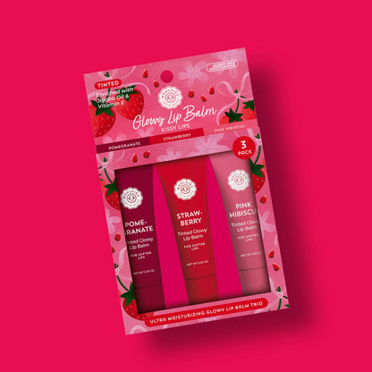 Woolzies Tinted Glowy Lip Balm Trio – Natural Hydration (3 Pack)