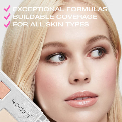 Woosh Beauty Fold Out Face Palette – Travel All-in-One Neutral Cream & Powder (#1 Light)