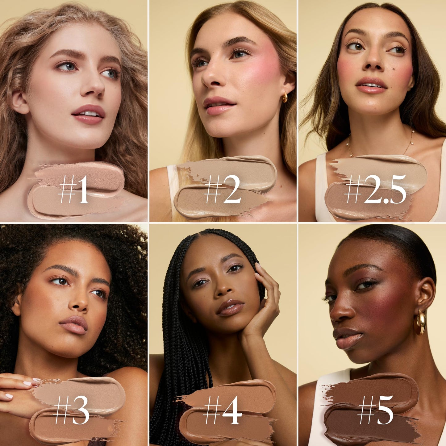 Woosh Beauty Fold Out Face Palette – Travel All-in-One Neutral Cream & Powder (#1 Light)