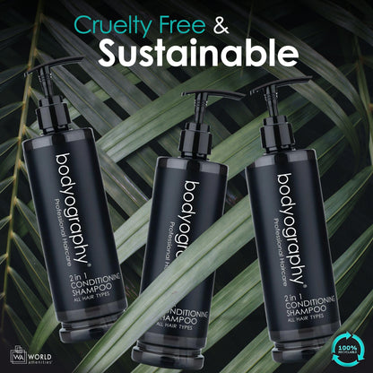 World Amenities Bodyography Pump Bottle 2 in 1 Conditioning Shampoo – All Hair Types