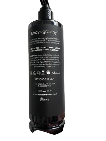 World Amenities Bodyography Pump Bottle 2 in 1 Conditioning Shampoo – All Hair Types
