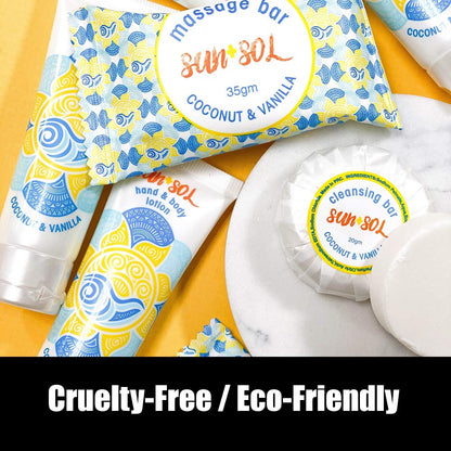 World Amenities Sun + Sol Bulk Luxurious Hand & Body Lotion – 0.7 oz Travel Size, 300 Count, Warm Coconut & Vanilla