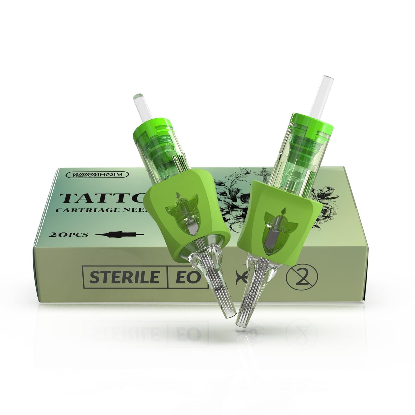 Wormhole Tattoo Cartridge Needles 17RM 1217RM – 20Pcs Disposable Finger Ledge Cartridges (3.5mm Taper)