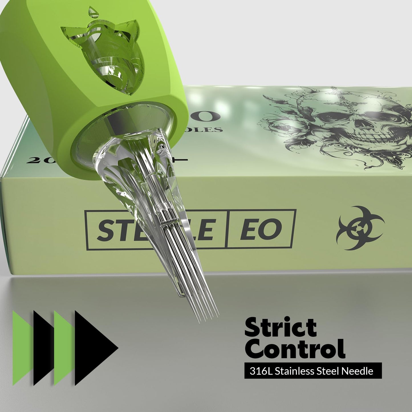Wormhole Tattoo Cartridge Needles 17RM 1217RM – 20Pcs Disposable Finger Ledge Cartridges (3.5mm Taper)
