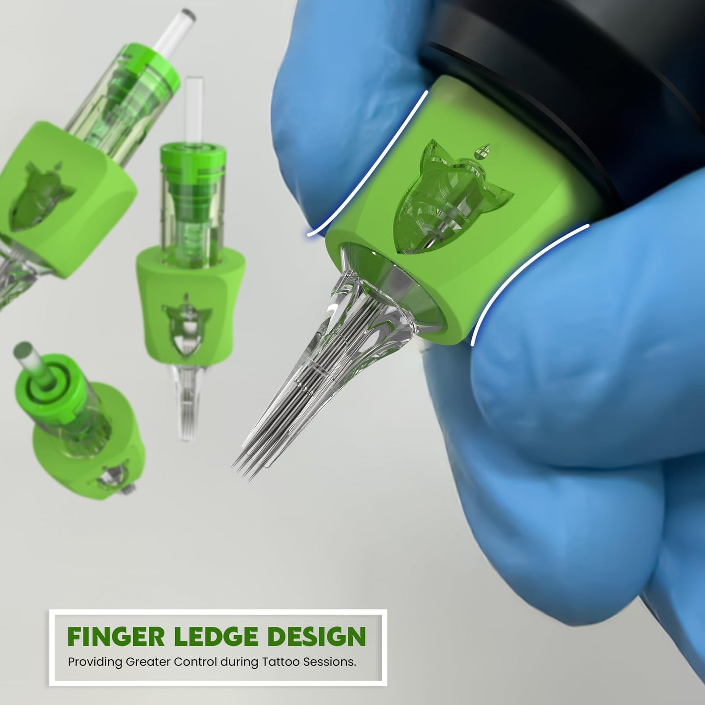 Wormhole Tattoo Cartridge Needles 17RM 1217RM – 20Pcs Disposable Finger Ledge Cartridges (3.5mm Taper)