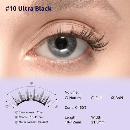 WOSADO x BearisBug Soft Magnetic Eyelashes Kit – No Glue Needed, 21.5mm Ultra Black