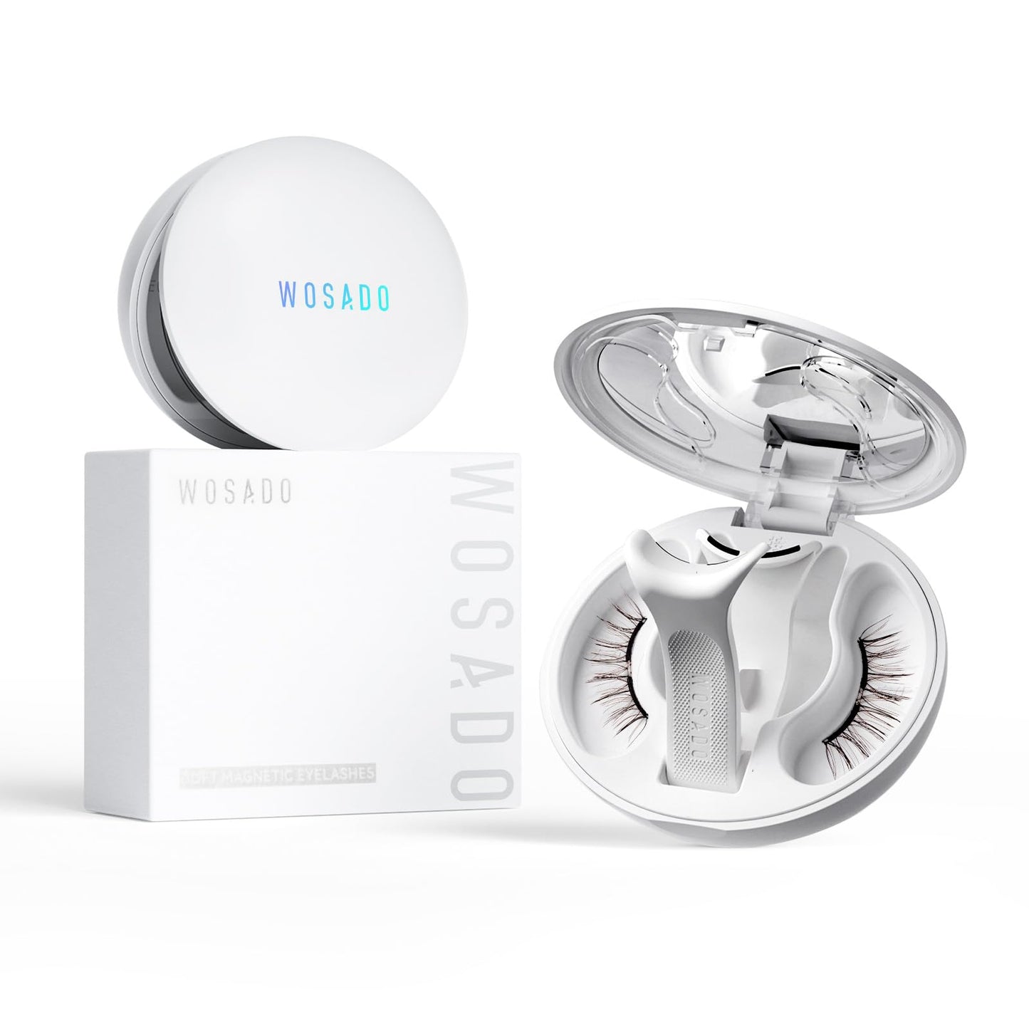 WOSADO Magnetic Eyelashes with Applicator Kit – Glue-Free, Reusable (V27 Chicago Skyline)