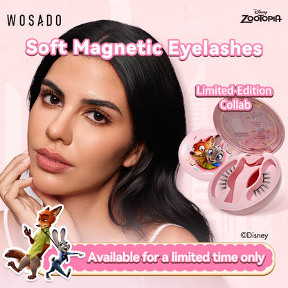 WOSADO x Zootopia1 Bag Gift Set - Ice Black 21.5mm Magnetic Lashes | Reusable & Glue-Free