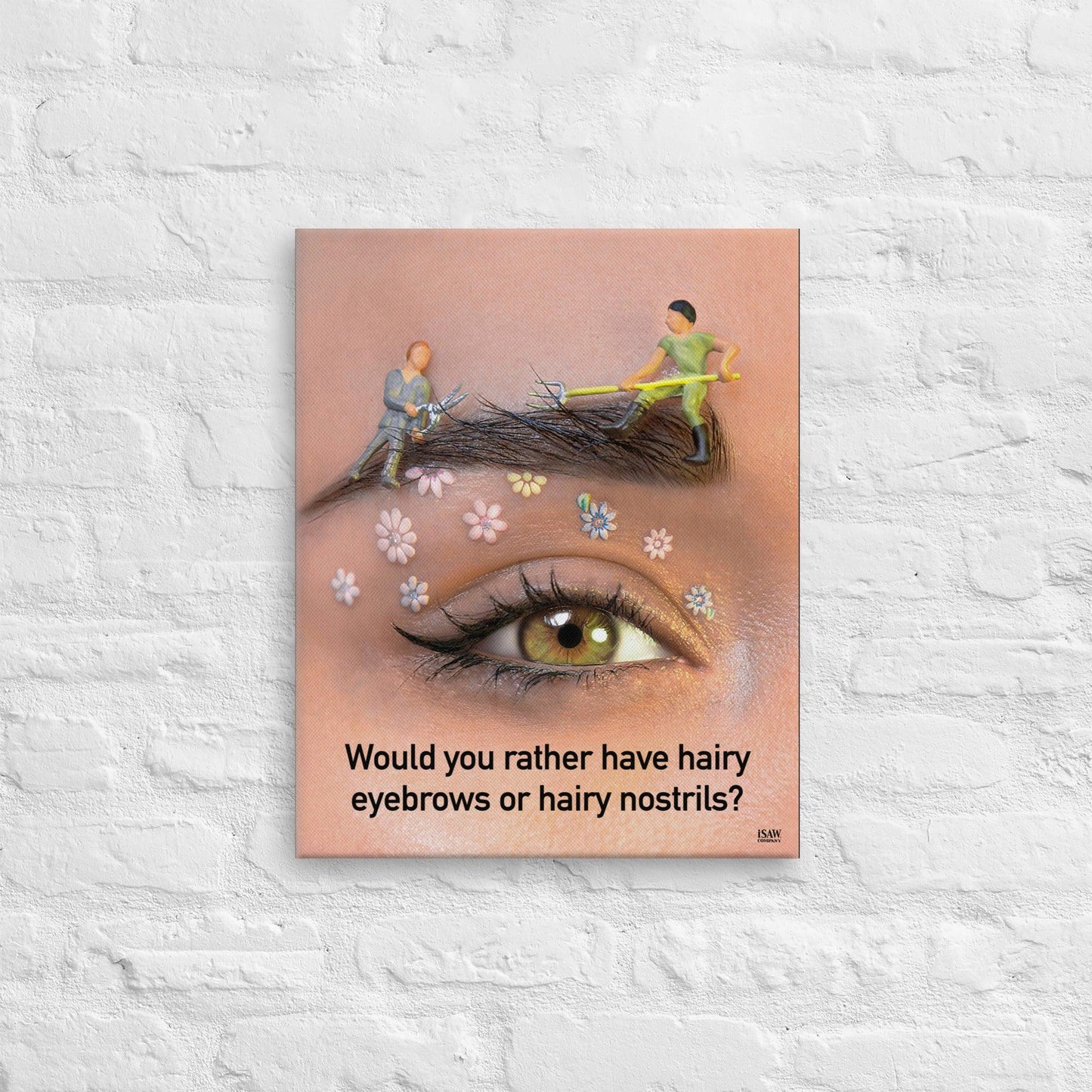 Hairy Eyebrows or Hairy Nostrils - Canvas Print