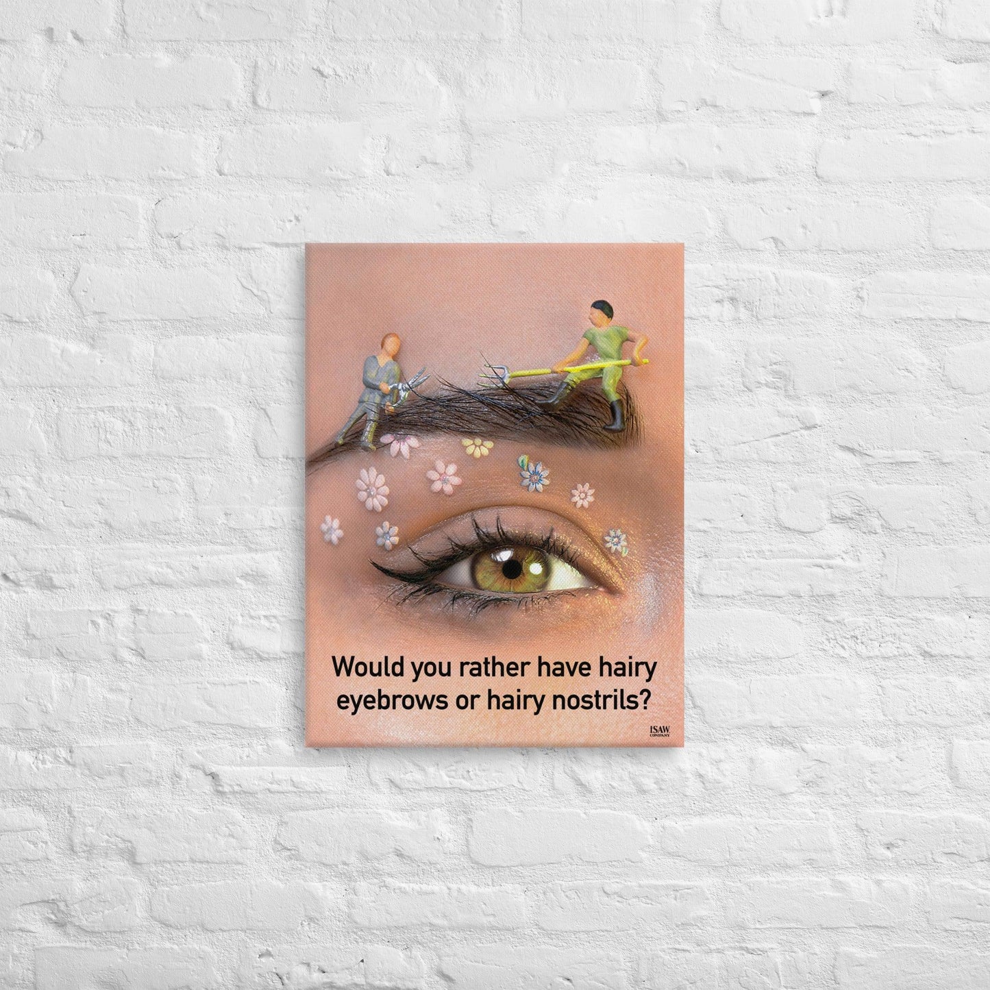 Hairy Eyebrows or Hairy Nostrils - Canvas Print