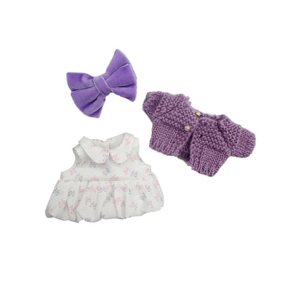 Wovglap 17cm Labubu Doll Clothes Set – Cute Purple Dress Up Outfits (No Doll)