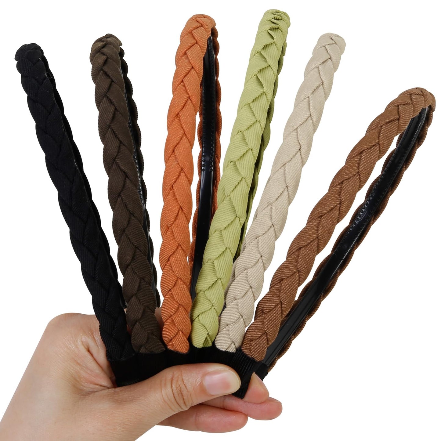 WOVOWOVO 6-Pack Braided Headbands for Women & Girls — Non-Slip Hair Accessories