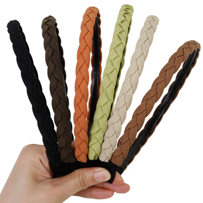 WOVOWOVO 6-Pack Braided Headbands for Women & Girls — Non-Slip Hair Accessories