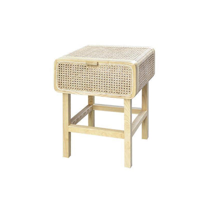 Wren Rattan Side Table, Bedside Table
