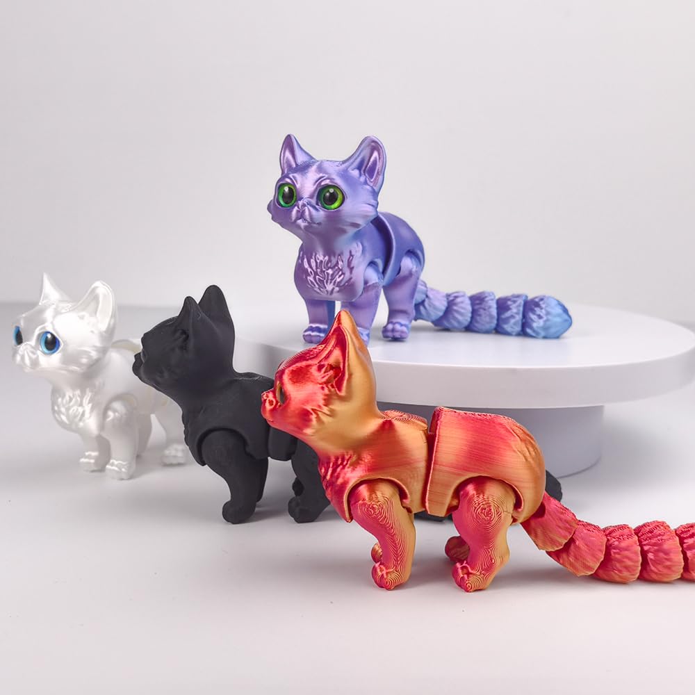 WUQIREN 3D-Printed Cat Toy – Fidget Desk Decor