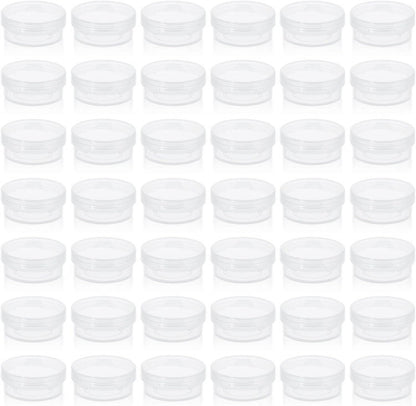 WXOIEOD 50 Pieces Small Sample Containers – 5 g Makeup Jars with Lids, Clear Plastic Bulk