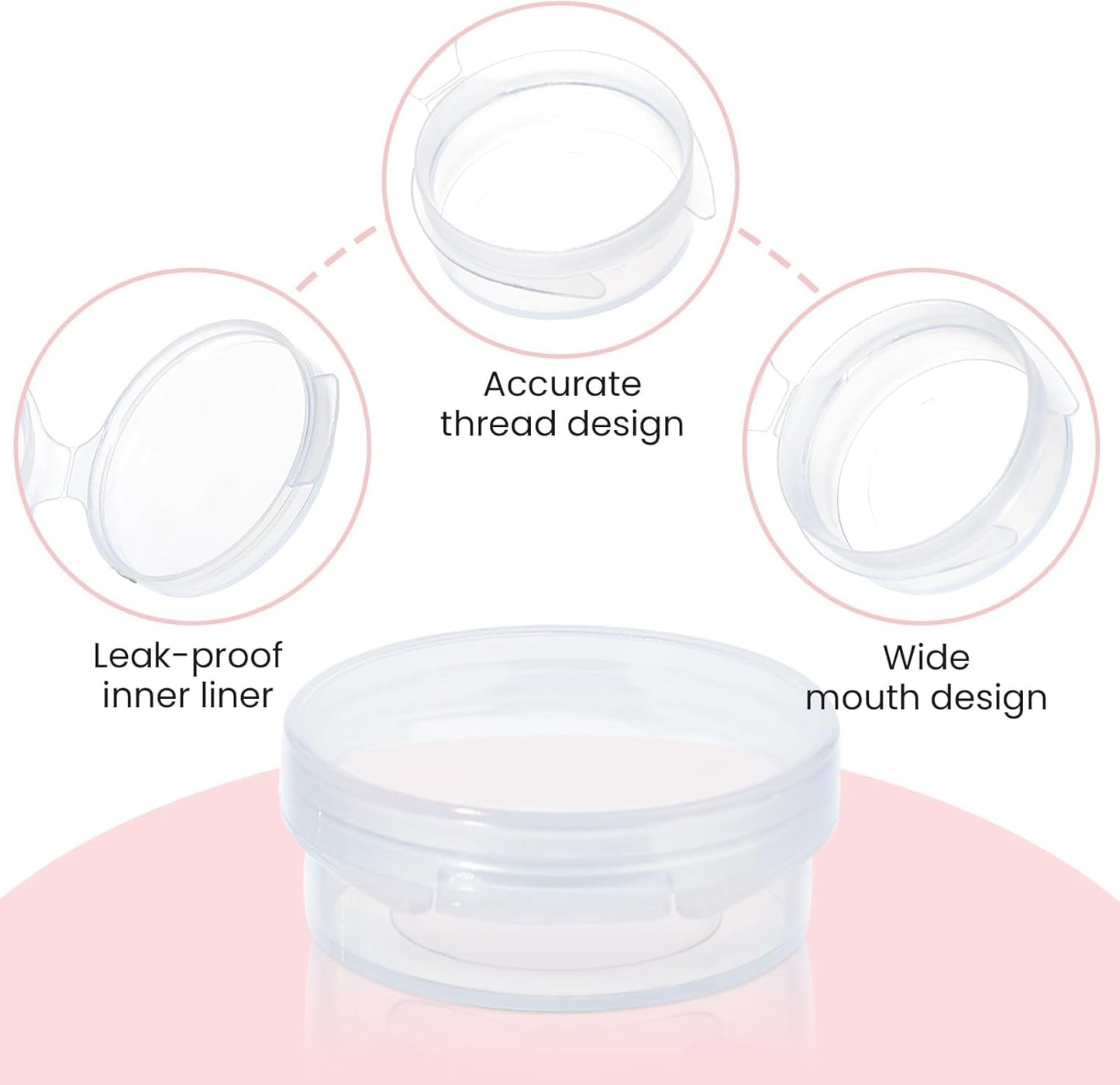 WXOIEOD 50 Pieces Small Sample Containers – 5 g Makeup Jars with Lids, Clear Plastic Bulk