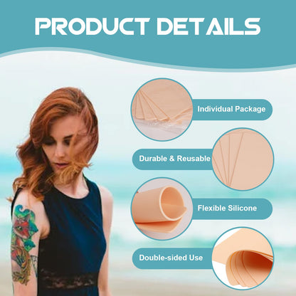 WZPB Tattoo Skin 3mm - 10Pcs Thick Practice Skin, 6x8 in, Double-Sided