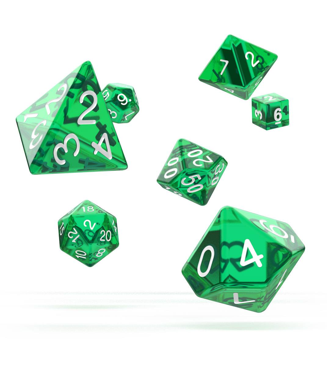Oakie Doakie Dice RPG Set Translucent Green (7)
