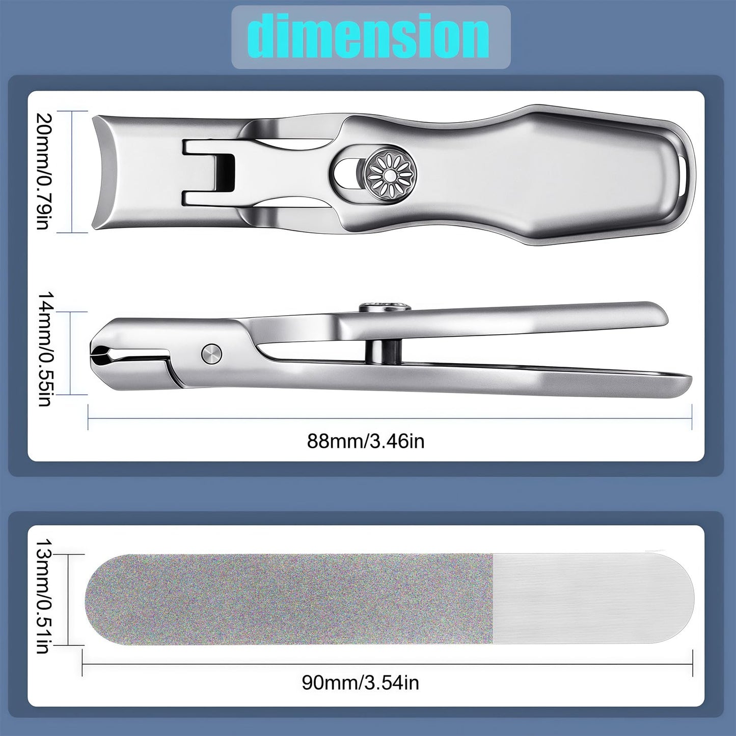 XGIZMOO Nail Clippers for Thick Nails – Large Opening, Long Handle, Heavy-Duty Stainless Steel
