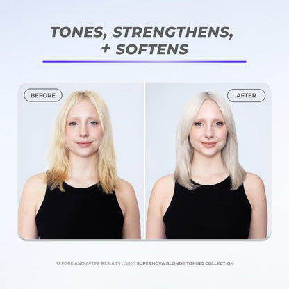 XMONDO Hair Supernova Blonde Toning Conditioner – Vegan, Jojoba Oil, Violet Pigments, 8 oz
