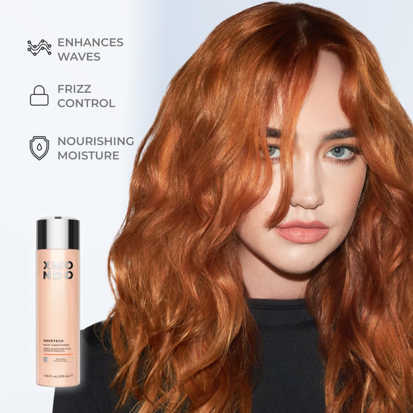 XMONDO Hair Wavetech Shampoo – Vegan Hydration for Defined Waves | 8 oz