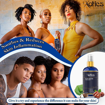 Xotics Blue Water Facial Spray - Hydrating Aloe Vera Mist, 8oz for All Skin Types