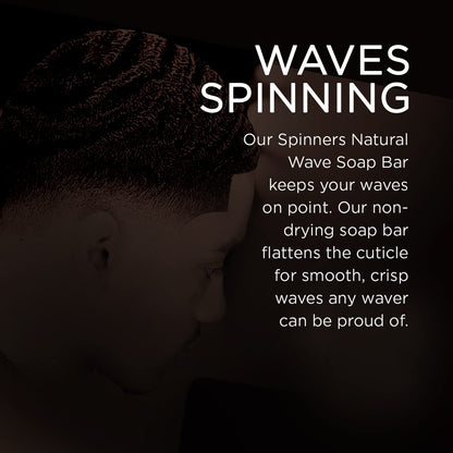 Xotics by Curtis Smith Spinners Wave Soap Bar — All-Natural 360 Wave Shampoo, Cocoa & Shea Butter, 5oz