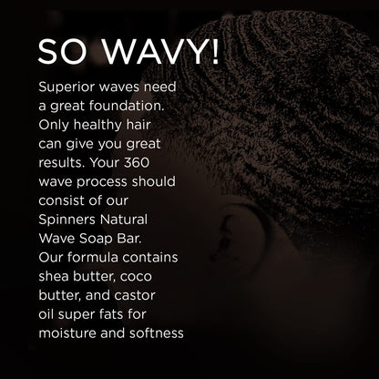 Xotics by Curtis Smith Spinners Wave Soap Bar — All-Natural 360 Wave Shampoo, Cocoa & Shea Butter, 5oz