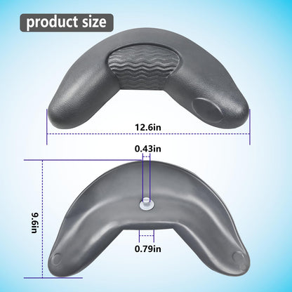 XQK Spa Neck Pillow Headrest, Charcoal Gray — Compatible with Artisean Island Spa Series, Tidal Fit & Tropic Seas Spas (Model 26-1304-85)
