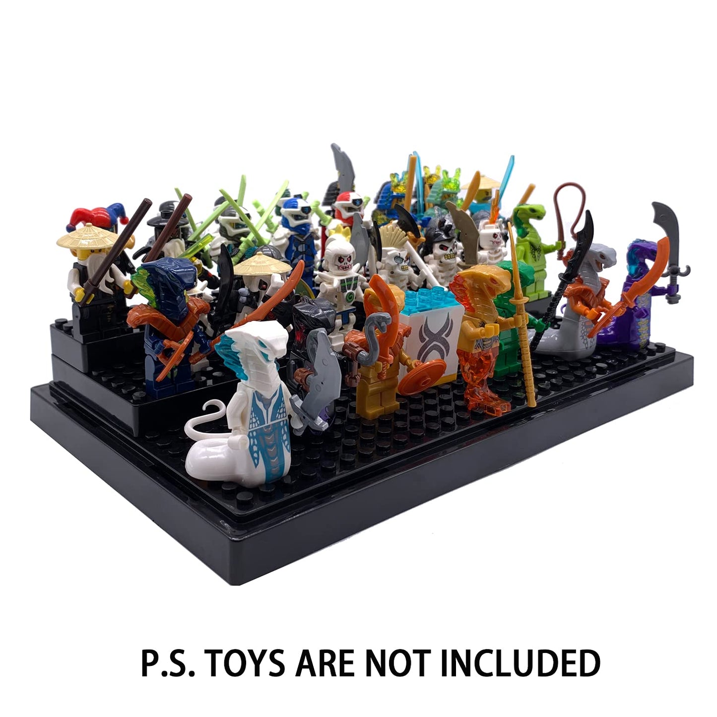 X XIN·SHI Minifigure Display Case – Black Acrylic Display Box for Lego Figures