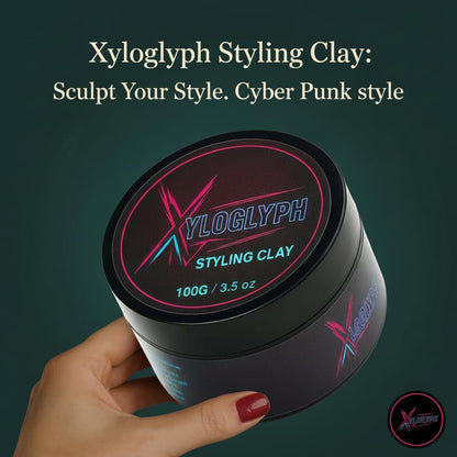 Xyloglyph Men's Hair Paste - Strong Hold, Matte Finish | Texturizing Styling Clay for Men - 100g