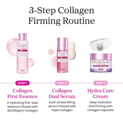 YADAH Collagen Hydra Essence – Deep Hydration & Soothing with 80,000ppm Collagen + Triple Hyaluronic Acid, 5.07 fl oz