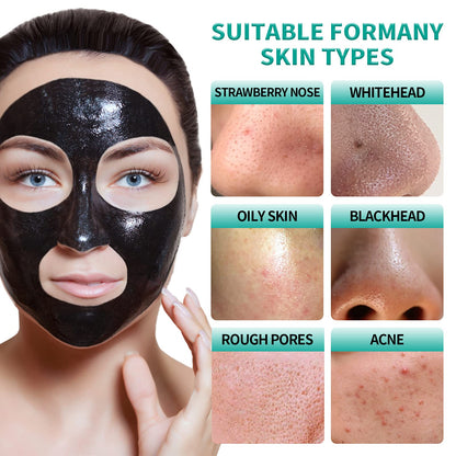 YAFUSIPE Peel Off Mask with Activated Charcoal – Pore Cleansing Blackhead Remover Kit