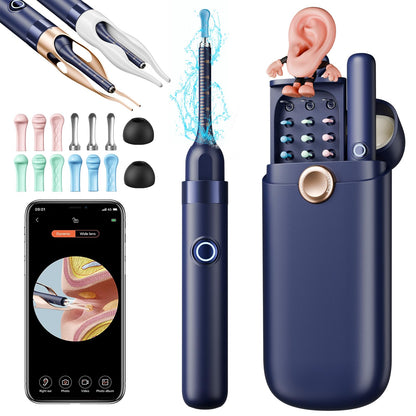Yakbio Ear Cleaner with Camera 1296P HD - 6 LED Lights, Wireless Ear Wax Removal Kit