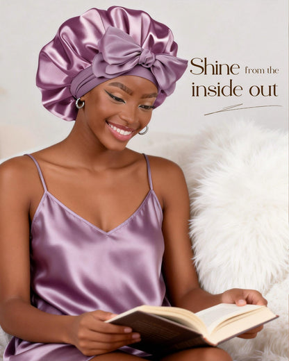 YANIBEST Adjustable Satin Bonnet for Sleeping Women | Double Layer Hair Protection