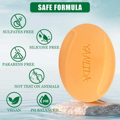 YANLIDA Solid Shampoo Bar 2-In-1 Citrus for All Hair Types | 2 x 3 oz