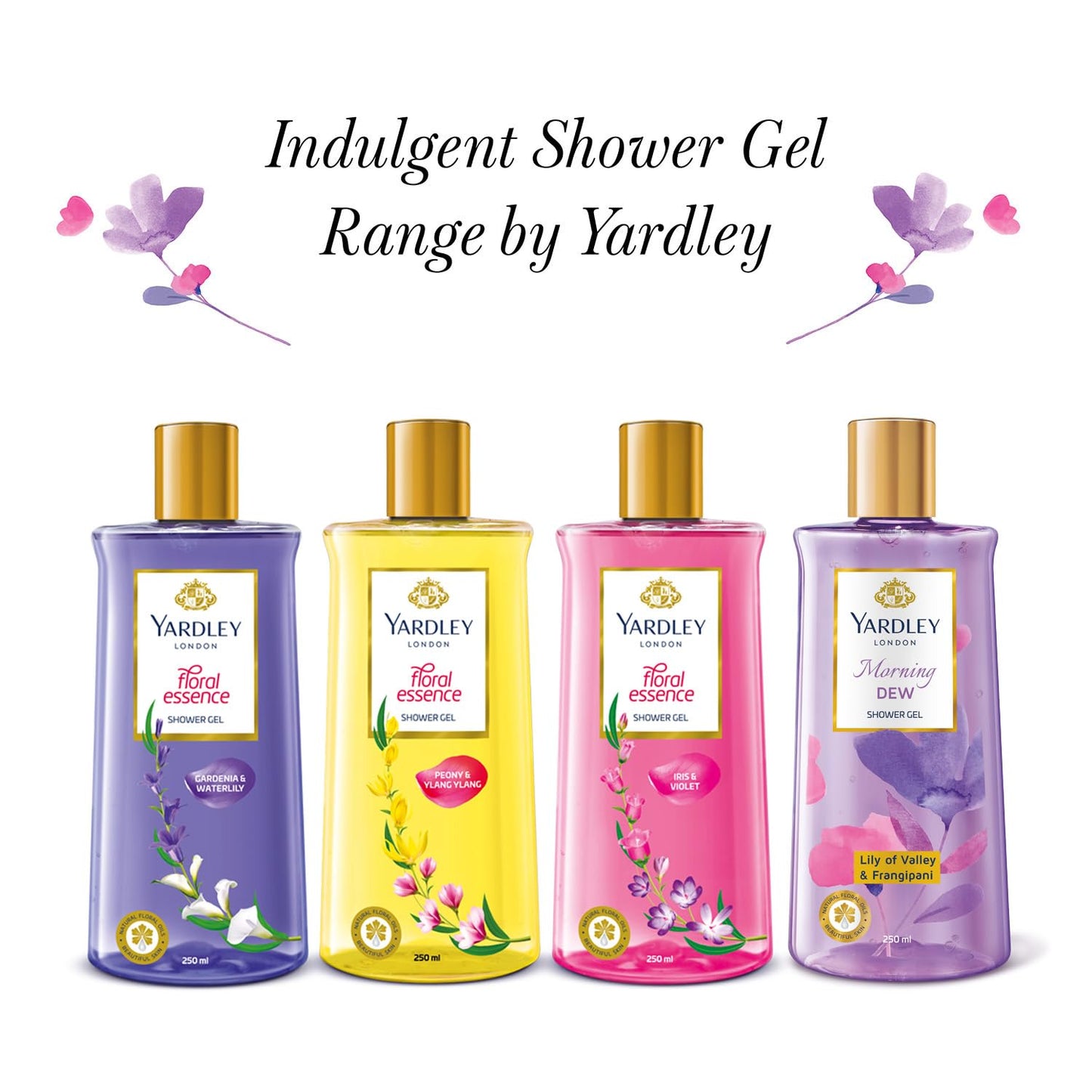 Yardley London Floral Essence Shower Gel Gardenia & Waterlily – 250ml