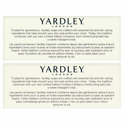 Deal Society Yardley London Limited Edition Soap Variety Pack – 6 Moisturizing Bars (Cinnamon Swirl & Frosted Cranberry) 4oz
